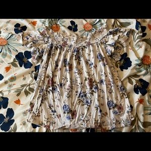 Floral off the shoulder top